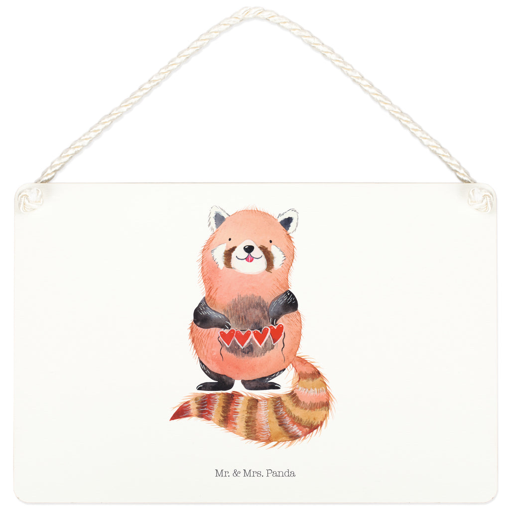 Deko Schild Roter Panda Dekoschild, Deko Schild, Schild, Tür Schild, Türschild, Holzschild, Wandschild, Wanddeko, Tiermotive, Gute Laune, lustige Sprüche, Tiere, Panda, Liebe, Rot, Herz, Liebling, Lieblingsmensch