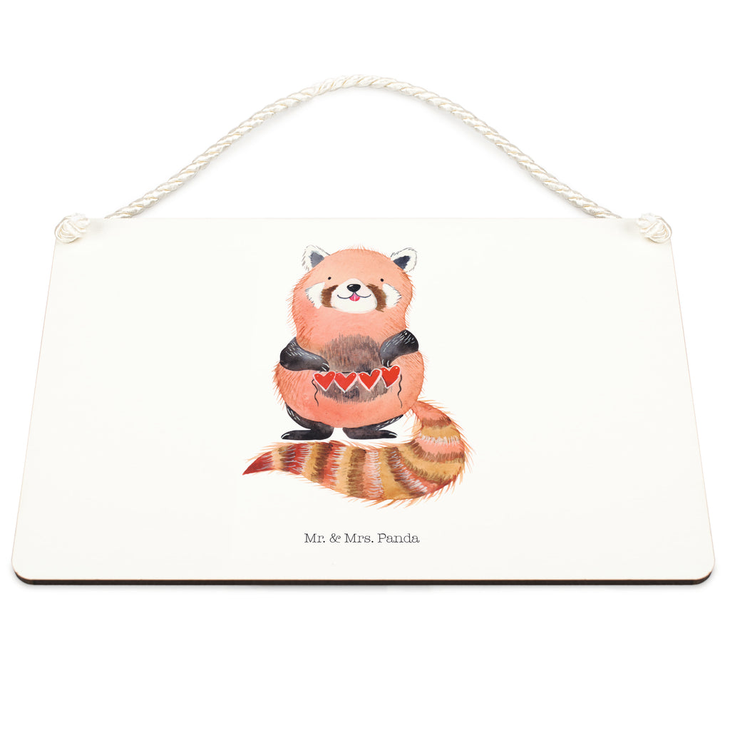 Deko Schild Roter Panda Dekoschild, Deko Schild, Schild, Tür Schild, Türschild, Holzschild, Wandschild, Wanddeko, Tiermotive, Gute Laune, lustige Sprüche, Tiere, Panda, Liebe, Rot, Herz, Liebling, Lieblingsmensch