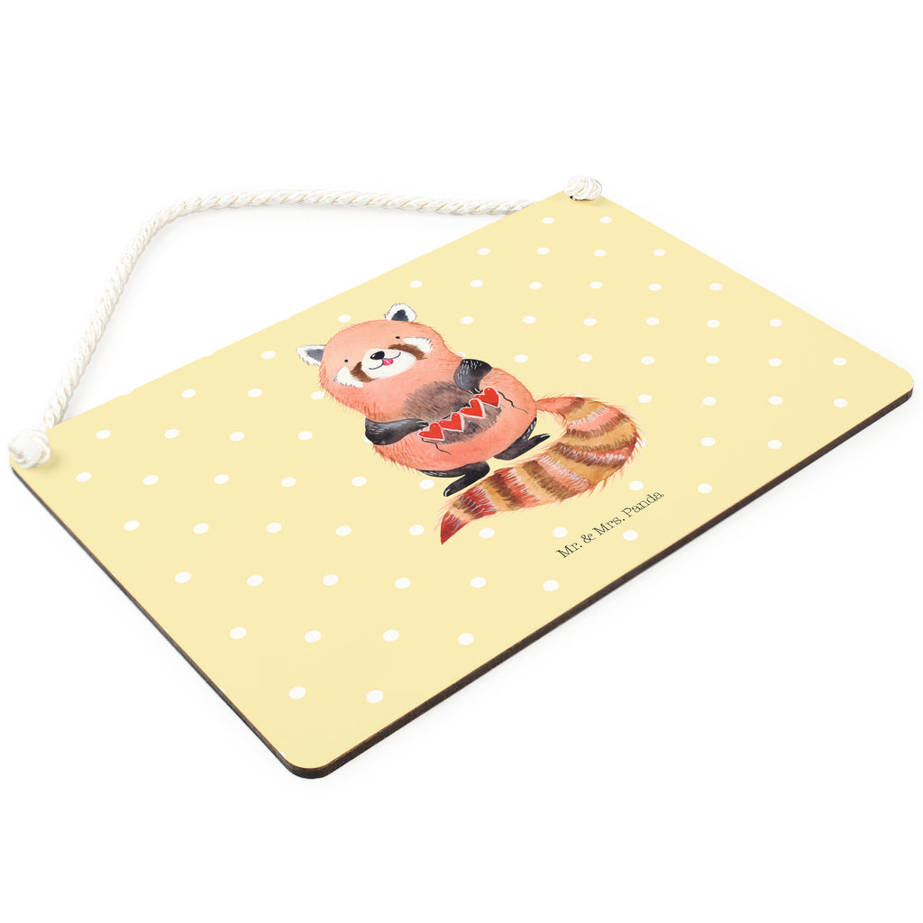 Deko Schild Roter Panda Dekoschild, Deko Schild, Schild, Tür Schild, Türschild, Holzschild, Wandschild, Wanddeko, Tiermotive, Gute Laune, lustige Sprüche, Tiere, Panda, Liebe, Rot, Herz, Liebling, Lieblingsmensch