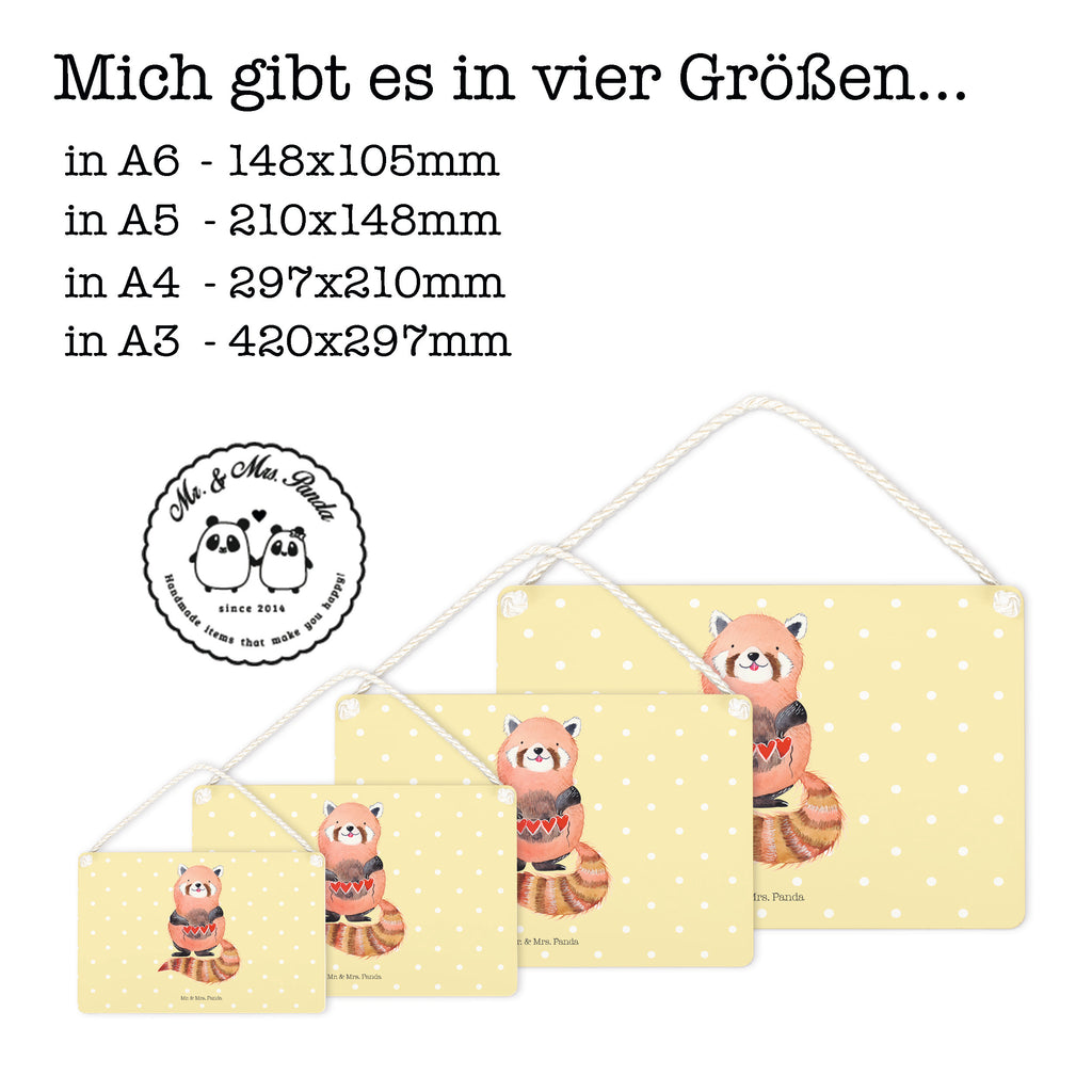 Deko Schild Roter Panda Dekoschild, Deko Schild, Schild, Tür Schild, Türschild, Holzschild, Wandschild, Wanddeko, Tiermotive, Gute Laune, lustige Sprüche, Tiere, Panda, Liebe, Rot, Herz, Liebling, Lieblingsmensch