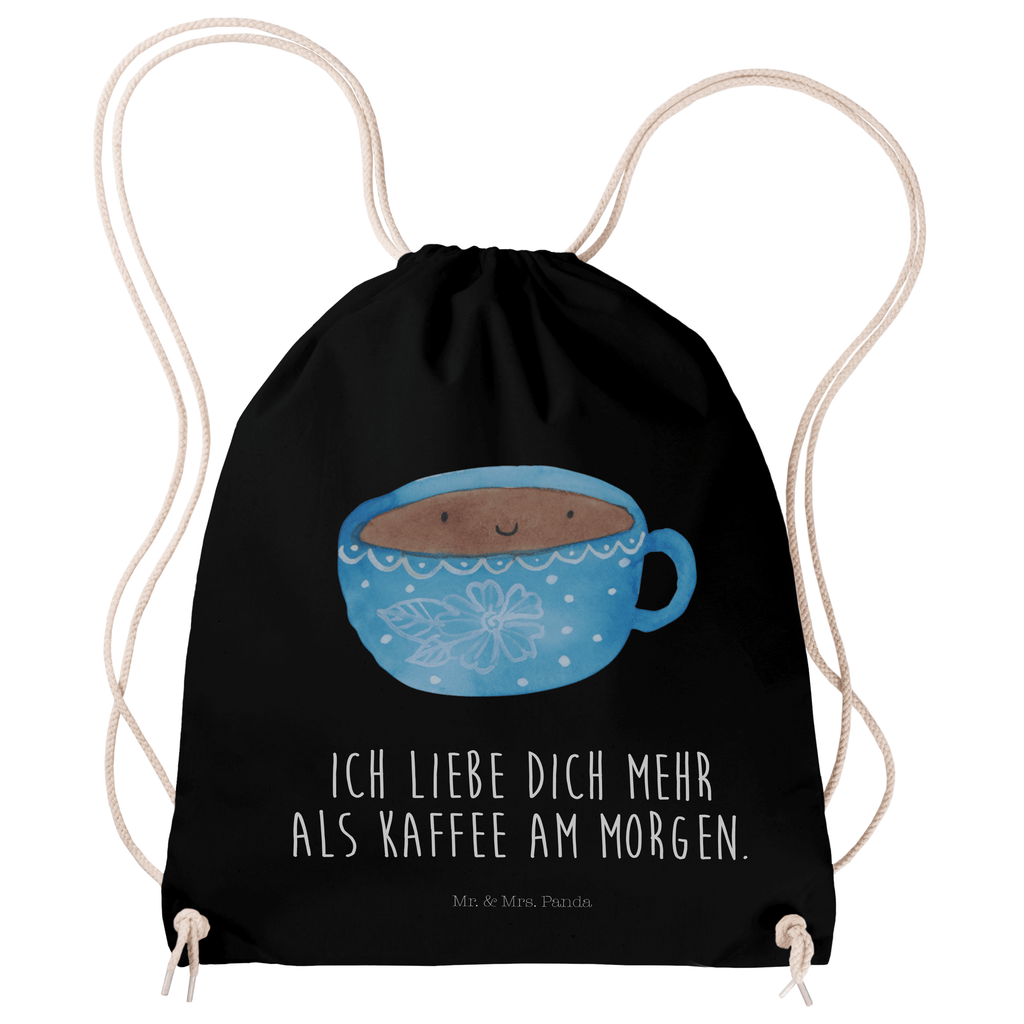 Sportbeutel Kaffee Tasse Turnbeutel, Beutel, Sporttasche, Tasche, Stoffbeutel, Tiermotive, Gute Laune, lustige Sprüche, Tiere, Kaffee, Tasse, Liebe, Geschmack, Genuss, Glücklich