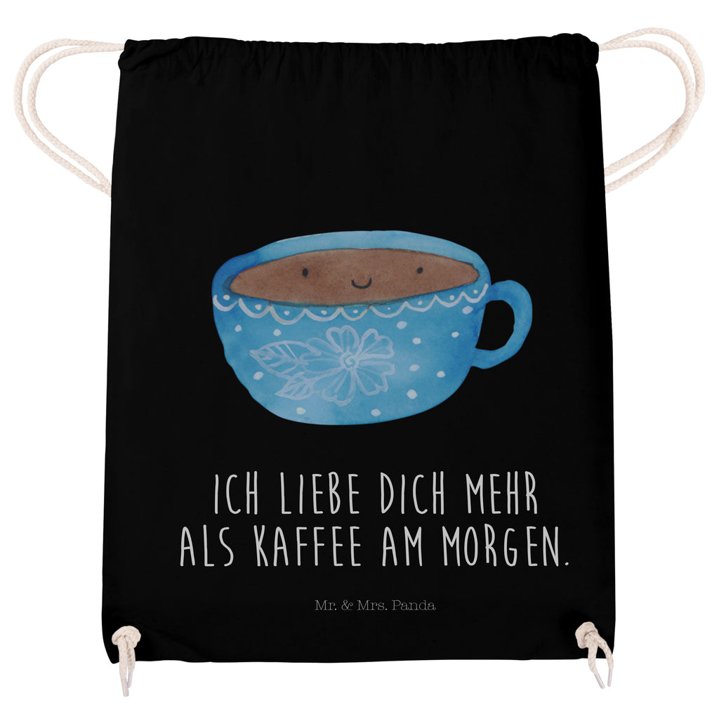 Sportbeutel Kaffee Tasse Turnbeutel, Beutel, Sporttasche, Tasche, Stoffbeutel, Tiermotive, Gute Laune, lustige Sprüche, Tiere, Kaffee, Tasse, Liebe, Geschmack, Genuss, Glücklich