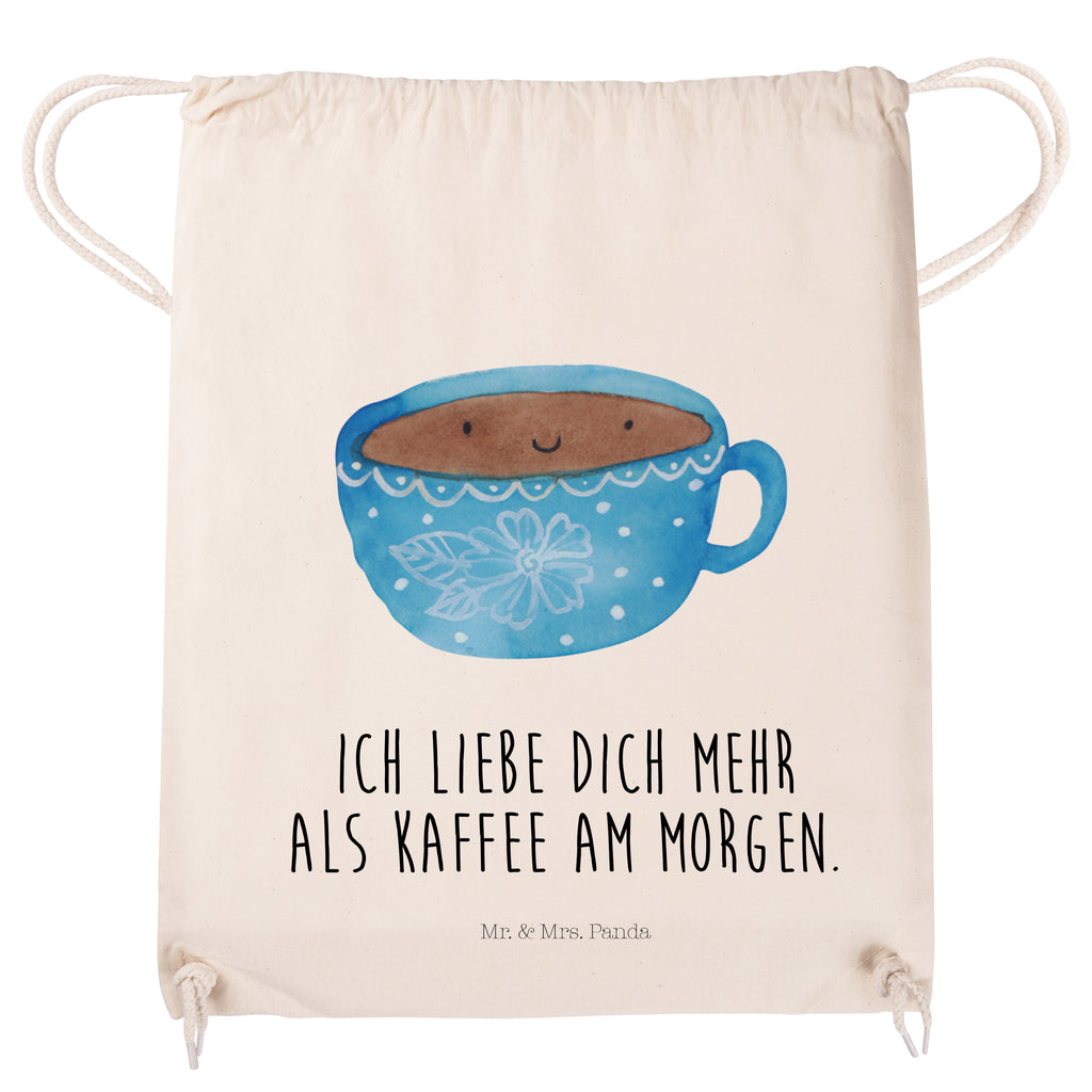 Sportbeutel Kaffee Tasse Turnbeutel, Beutel, Sporttasche, Tasche, Stoffbeutel, Tiermotive, Gute Laune, lustige Sprüche, Tiere, Kaffee, Tasse, Liebe, Geschmack, Genuss, Glücklich