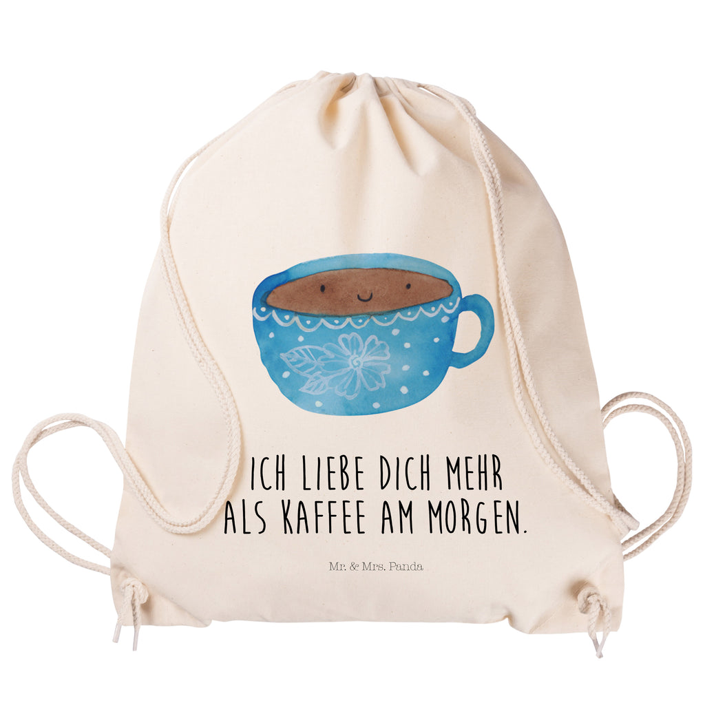 Sportbeutel Kaffee Tasse Turnbeutel, Beutel, Sporttasche, Tasche, Stoffbeutel, Tiermotive, Gute Laune, lustige Sprüche, Tiere, Kaffee, Tasse, Liebe, Geschmack, Genuss, Glücklich