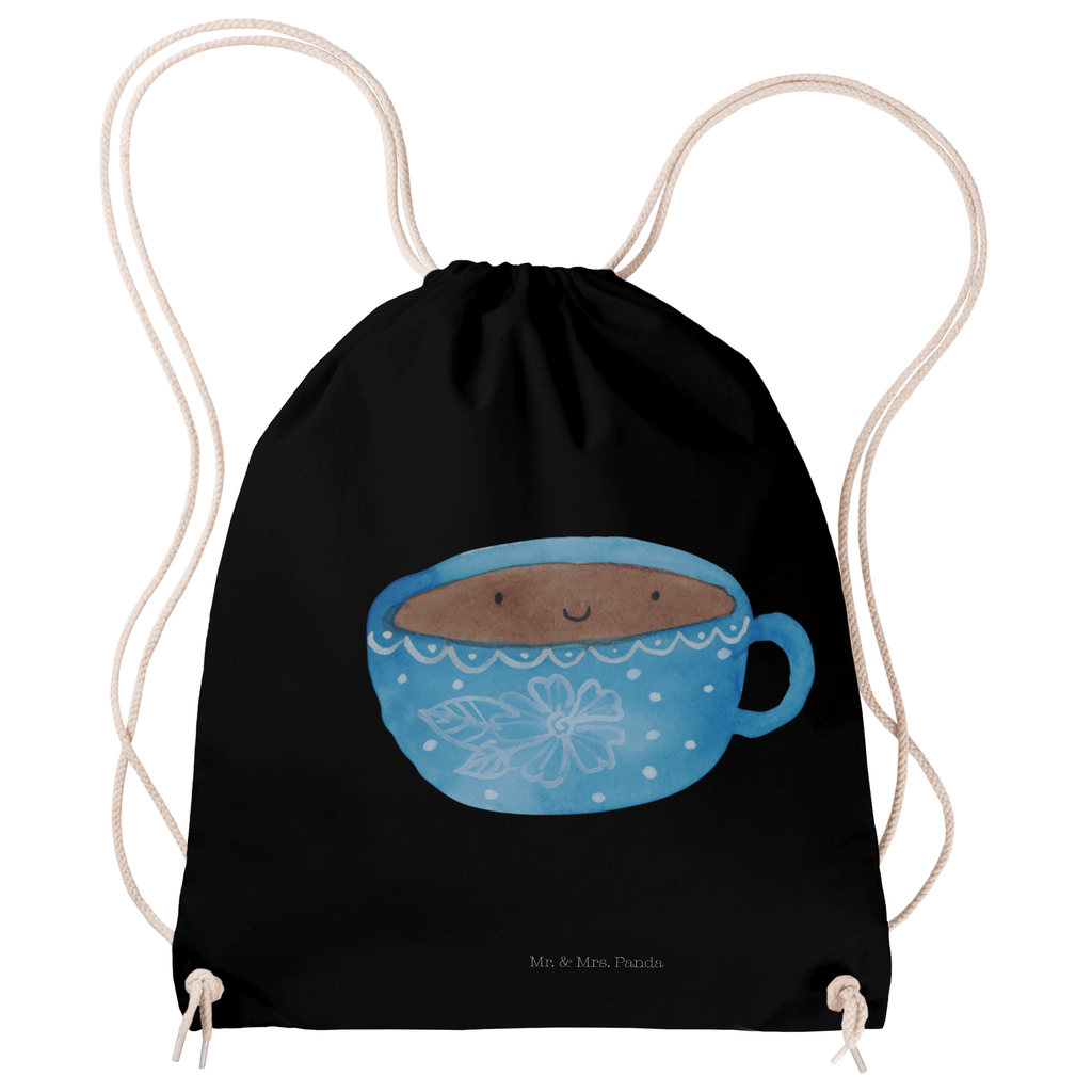 Sportbeutel Kaffee Tasse Turnbeutel, Beutel, Sporttasche, Tasche, Stoffbeutel, Tiermotive, Gute Laune, lustige Sprüche, Tiere, Kaffee, Tasse, Liebe, Geschmack, Genuss, Glücklich