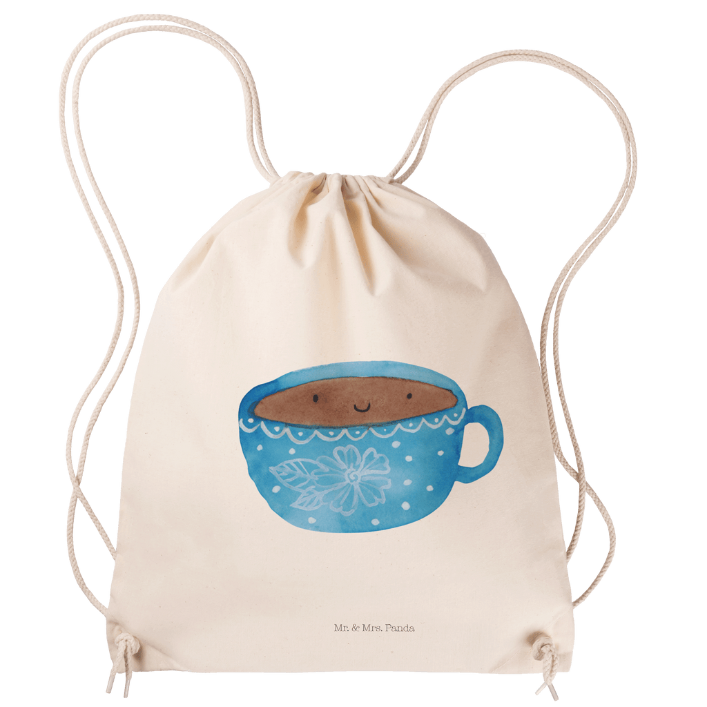 Sportbeutel Kaffee Tasse Turnbeutel, Beutel, Sporttasche, Tasche, Stoffbeutel, Tiermotive, Gute Laune, lustige Sprüche, Tiere, Kaffee, Tasse, Liebe, Geschmack, Genuss, Glücklich