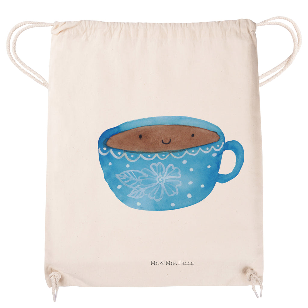 Sportbeutel Kaffee Tasse Turnbeutel, Beutel, Sporttasche, Tasche, Stoffbeutel, Tiermotive, Gute Laune, lustige Sprüche, Tiere, Kaffee, Tasse, Liebe, Geschmack, Genuss, Glücklich