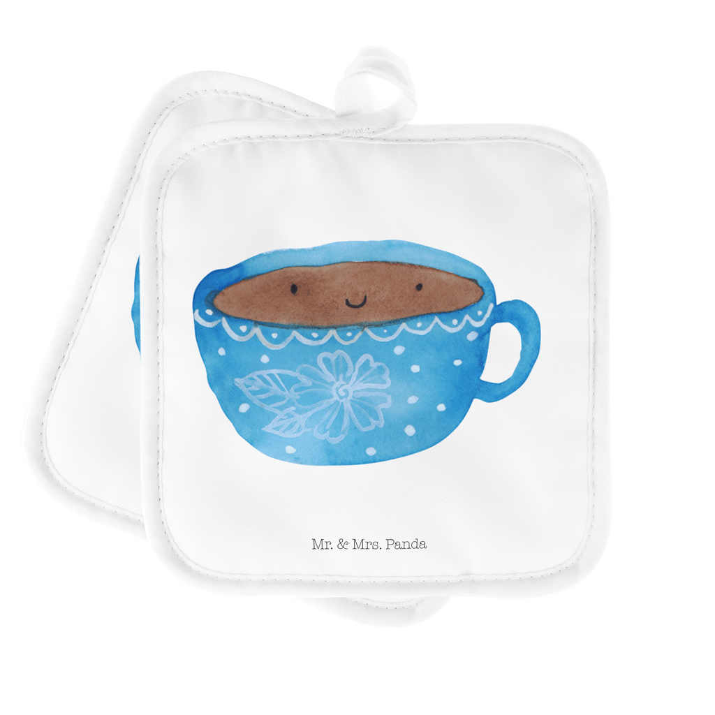 2er Set Topflappen  Kaffee Tasse Topflappen, Topfuntersetzer, Ofenhandschuh, Topflappen Set, Topflappen lustig, Topflappen mit Spruch, Tiermotive, Gute Laune, lustige Sprüche, Tiere, Kaffee, Tasse, Liebe, Geschmack, Genuss, Glücklich