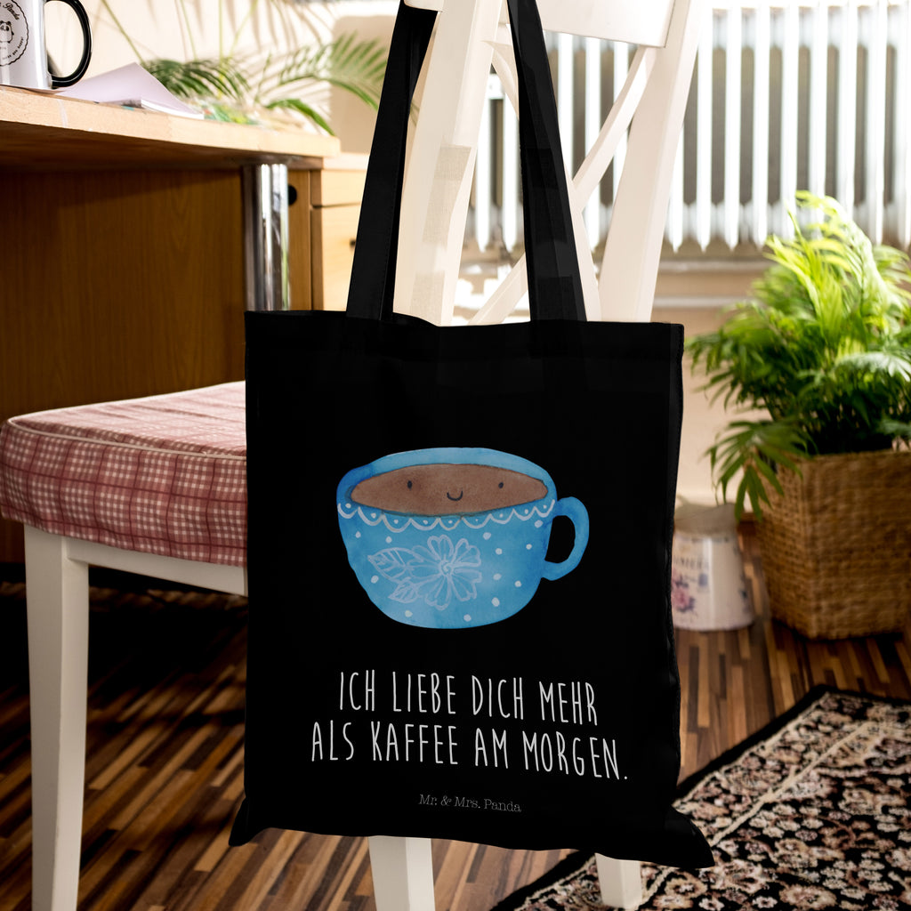 Tragetasche Kaffee Tasse Beuteltasche, Beutel, Einkaufstasche, Jutebeutel, Stoffbeutel, Tiermotive, Gute Laune, lustige Sprüche, Tiere, Kaffee, Tasse, Liebe, Geschmack, Genuss, Glücklich