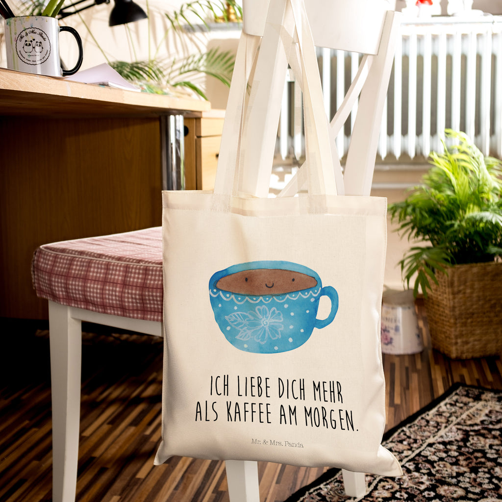 Tragetasche Kaffee Tasse Beuteltasche, Beutel, Einkaufstasche, Jutebeutel, Stoffbeutel, Tiermotive, Gute Laune, lustige Sprüche, Tiere, Kaffee, Tasse, Liebe, Geschmack, Genuss, Glücklich