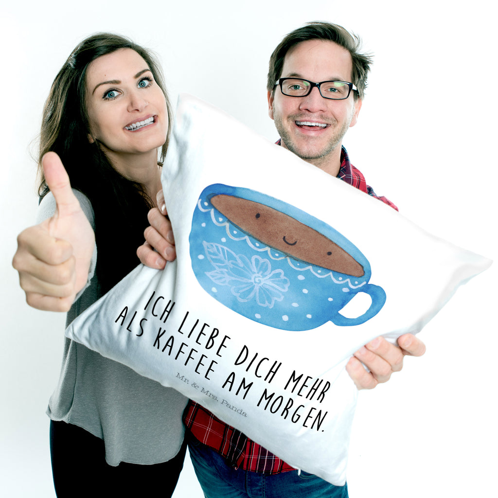 40x40 Kissen Kaffee Tasse Kissenhülle, Kopfkissen, Sofakissen, Dekokissen, Motivkissen, Tiermotive, Gute Laune, lustige Sprüche, Tiere, Kaffee, Tasse, Liebe, Geschmack, Genuss, Glücklich