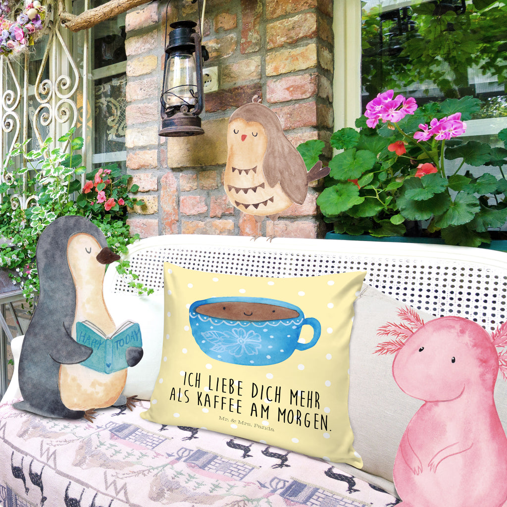40x40 Kissen Kaffee Tasse Kissenhülle, Kopfkissen, Sofakissen, Dekokissen, Motivkissen, Tiermotive, Gute Laune, lustige Sprüche, Tiere, Kaffee, Tasse, Liebe, Geschmack, Genuss, Glücklich