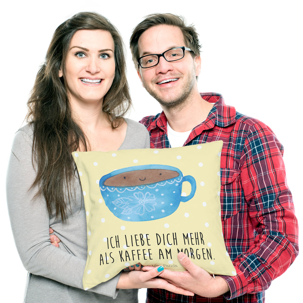 40x40 Kissen Kaffee Tasse Kissenhülle, Kopfkissen, Sofakissen, Dekokissen, Motivkissen, Tiermotive, Gute Laune, lustige Sprüche, Tiere, Kaffee, Tasse, Liebe, Geschmack, Genuss, Glücklich