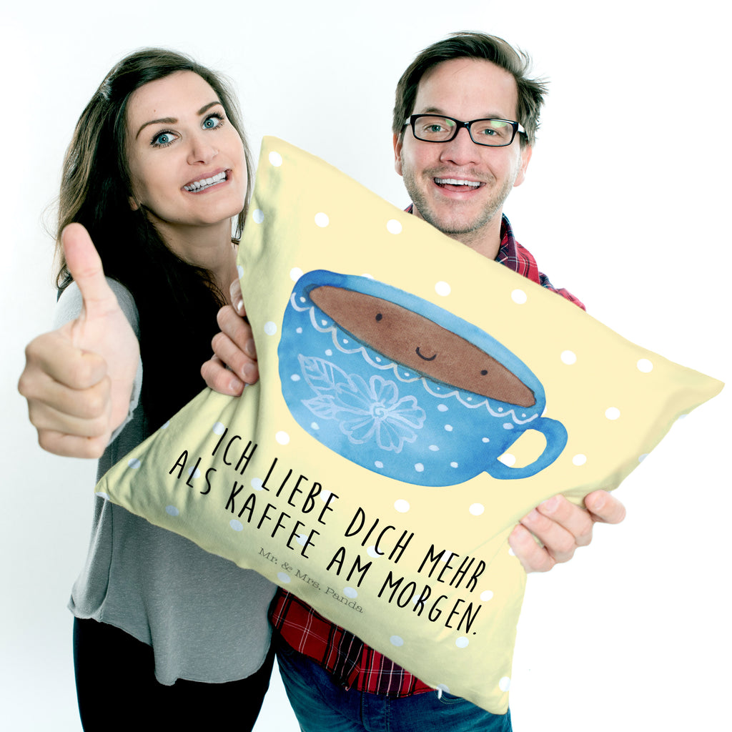 40x40 Kissen Kaffee Tasse Kissenhülle, Kopfkissen, Sofakissen, Dekokissen, Motivkissen, Tiermotive, Gute Laune, lustige Sprüche, Tiere, Kaffee, Tasse, Liebe, Geschmack, Genuss, Glücklich