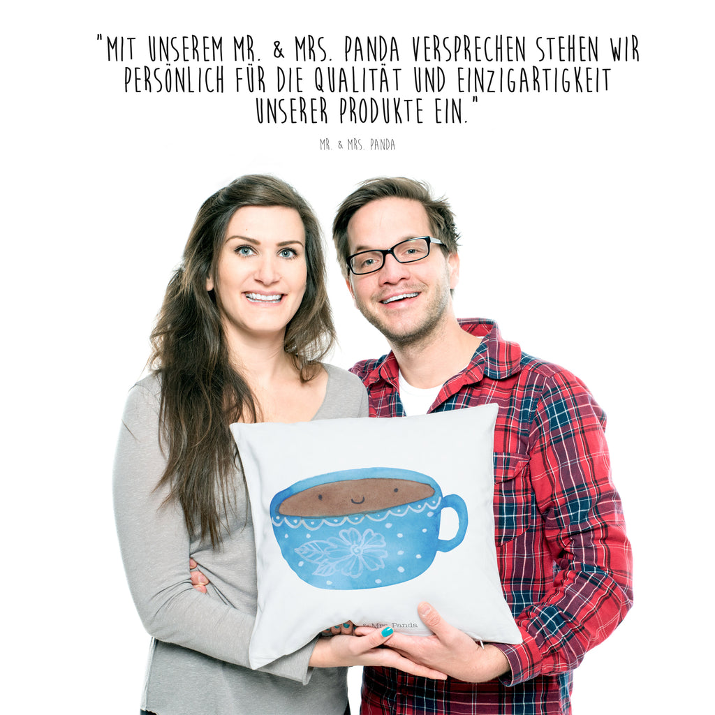 40x40 Kissen Kaffee Tasse Kissenhülle, Kopfkissen, Sofakissen, Dekokissen, Motivkissen, Tiermotive, Gute Laune, lustige Sprüche, Tiere, Kaffee, Tasse, Liebe, Geschmack, Genuss, Glücklich
