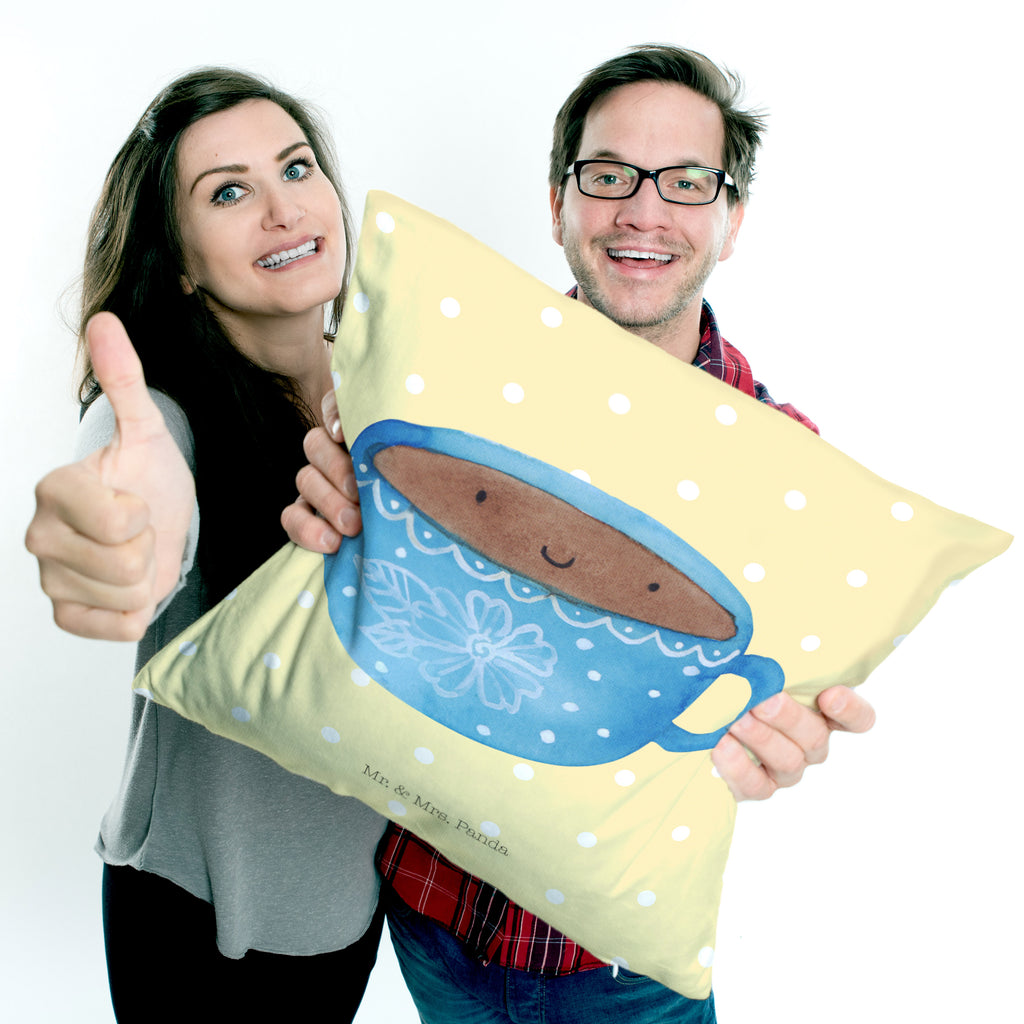 40x40 Kissen Kaffee Tasse Kissenhülle, Kopfkissen, Sofakissen, Dekokissen, Motivkissen, Tiermotive, Gute Laune, lustige Sprüche, Tiere, Kaffee, Tasse, Liebe, Geschmack, Genuss, Glücklich