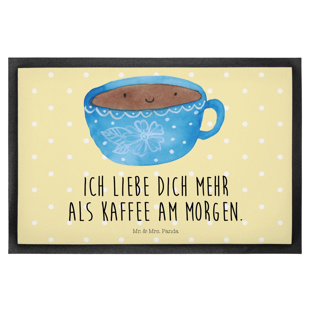 Fußmatte Kaffee Tasse Kaffee, Tasse, Liebe, Geschmack, Genuss, Glücklich Türvorleger, Schmutzmatte, Fußabtreter, Matte, Schmutzfänger, Fußabstreifer, Schmutzfangmatte, Türmatte, Motivfußmatte,  Haustürmatte, Vorleger  süße Tiermotive, gute Laune, lustige Sprüche, Tiere