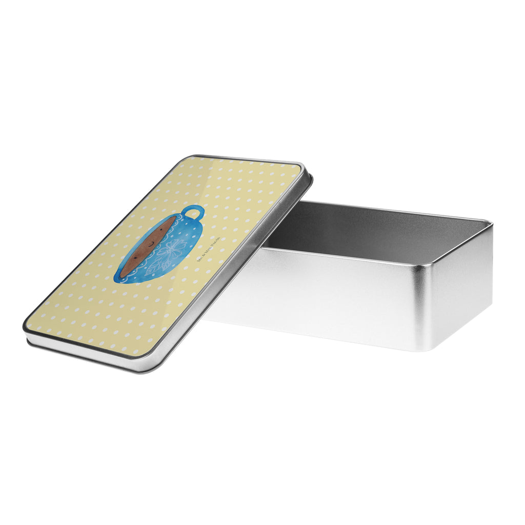 Metalldose rechteckig Kaffee Tasse Blechdose, Metalldose, Blechbox, Container, Keksdose, Vorratsdose, Vorratsbox, Döschen, Versperbox, Vesperdose, Aufbewahrungsdose, Aufbewahrungsbox, Aluminiumdose, Dose, Tiermotive, Gute Laune, lustige Sprüche, Tiere, Kaffee, Tasse, Liebe, Geschmack, Genuss, Glücklich