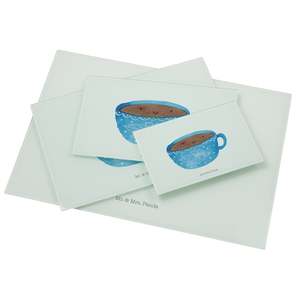 Medium Glas Schneidbrett Kaffee Tasse Glasschneidebrett, Schneidebrett, Tiermotive, Gute Laune, lustige Sprüche, Tiere, Kaffee, Tasse, Liebe, Geschmack, Genuss, Glücklich