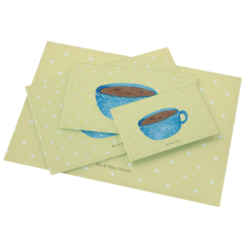 Medium Glas Schneidbrett Kaffee Tasse Glasschneidebrett, Schneidebrett, Tiermotive, Gute Laune, lustige Sprüche, Tiere, Kaffee, Tasse, Liebe, Geschmack, Genuss, Glücklich