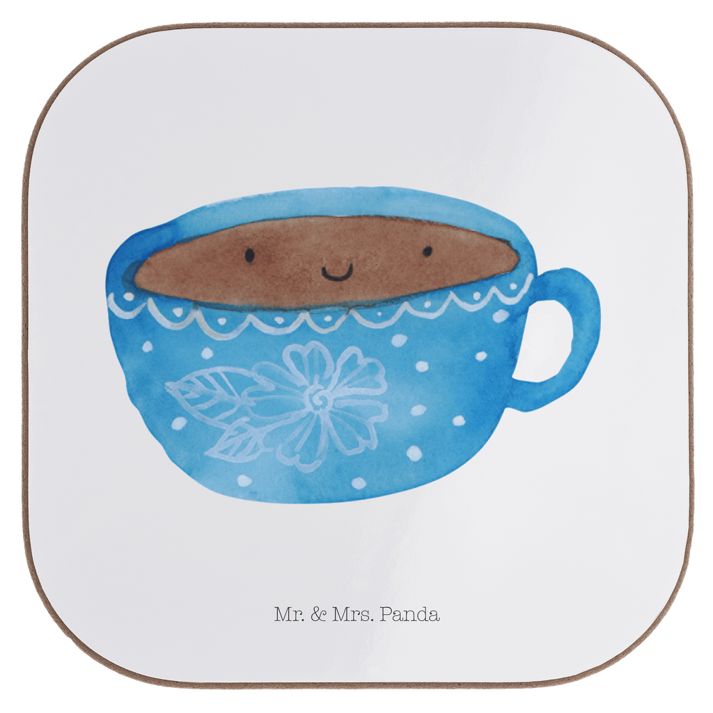 Quadratische Untersetzer Kaffee Tasse Bierdeckel, Glasuntersetzer, Untersetzer Gläser, Getränkeuntersetzer, Tiermotive, Gute Laune, lustige Sprüche, Tiere, Kaffee, Tasse, Liebe, Geschmack, Genuss, Glücklich