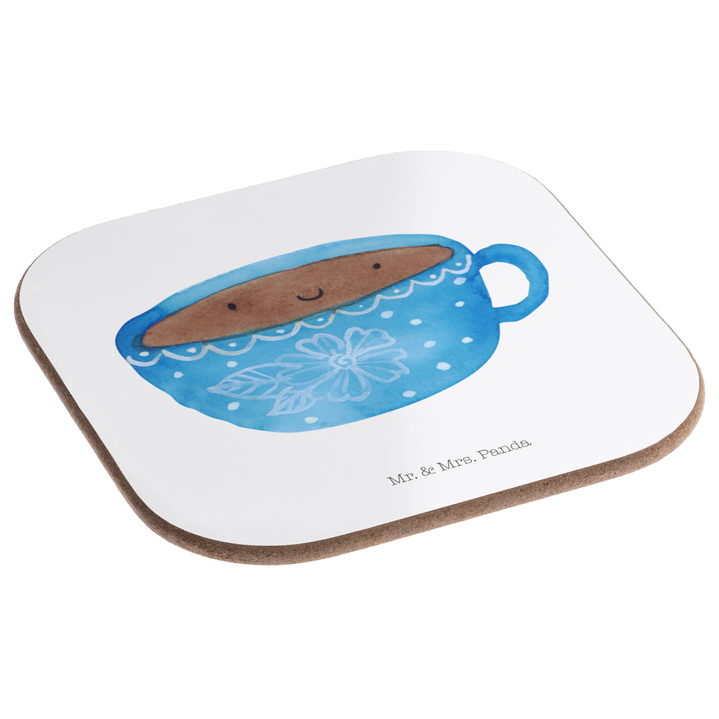 Quadratische Untersetzer Kaffee Tasse Bierdeckel, Glasuntersetzer, Untersetzer Gläser, Getränkeuntersetzer, Tiermotive, Gute Laune, lustige Sprüche, Tiere, Kaffee, Tasse, Liebe, Geschmack, Genuss, Glücklich