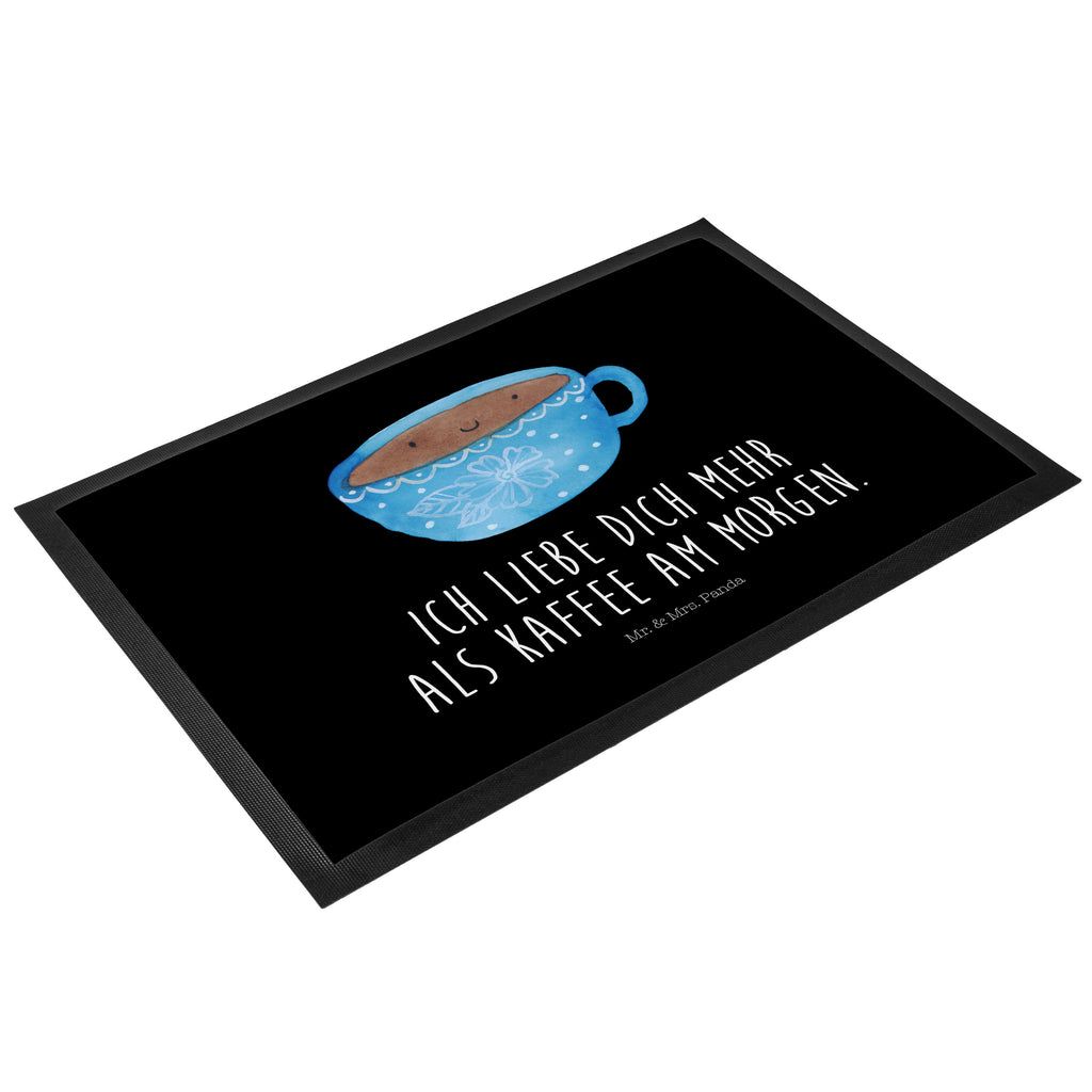 Fußmatte Kaffee Tasse Kaffee, Tasse, Liebe, Geschmack, Genuss, Glücklich Türvorleger, Schmutzmatte, Fußabtreter, Matte, Schmutzfänger, Fußabstreifer, Schmutzfangmatte, Türmatte, Motivfußmatte,  Haustürmatte, Vorleger  süße Tiermotive, gute Laune, lustige Sprüche, Tiere