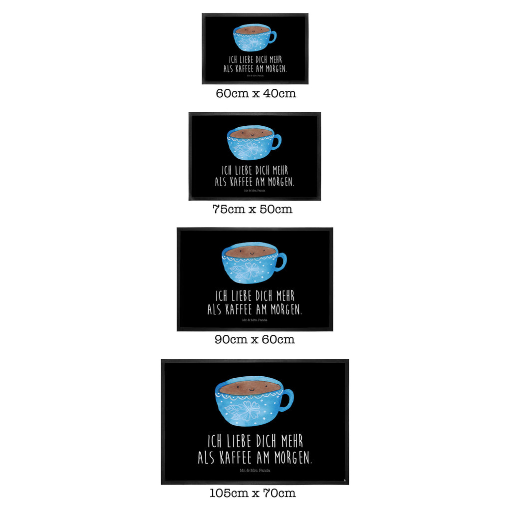 Fußmatte Kaffee Tasse Kaffee, Tasse, Liebe, Geschmack, Genuss, Glücklich Türvorleger, Schmutzmatte, Fußabtreter, Matte, Schmutzfänger, Fußabstreifer, Schmutzfangmatte, Türmatte, Motivfußmatte,  Haustürmatte, Vorleger  süße Tiermotive, gute Laune, lustige Sprüche, Tiere