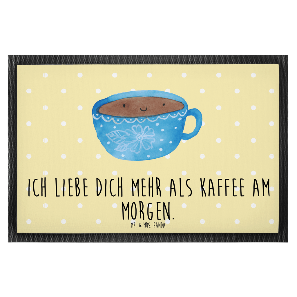 Fußmatte Kaffee Tasse Kaffee, Tasse, Liebe, Geschmack, Genuss, Glücklich Türvorleger, Schmutzmatte, Fußabtreter, Matte, Schmutzfänger, Fußabstreifer, Schmutzfangmatte, Türmatte, Motivfußmatte,  Haustürmatte, Vorleger  süße Tiermotive, gute Laune, lustige Sprüche, Tiere