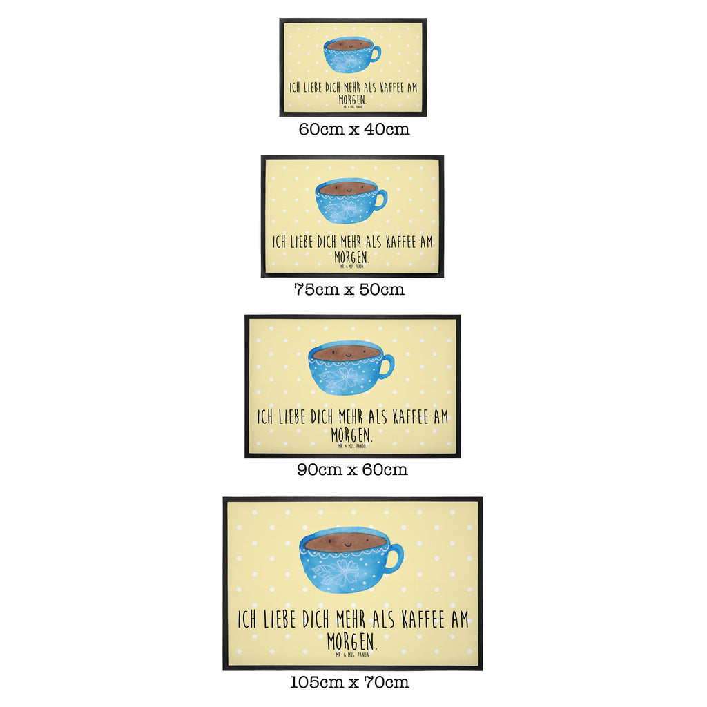 Fußmatte Kaffee Tasse Kaffee, Tasse, Liebe, Geschmack, Genuss, Glücklich Türvorleger, Schmutzmatte, Fußabtreter, Matte, Schmutzfänger, Fußabstreifer, Schmutzfangmatte, Türmatte, Motivfußmatte,  Haustürmatte, Vorleger  süße Tiermotive, gute Laune, lustige Sprüche, Tiere