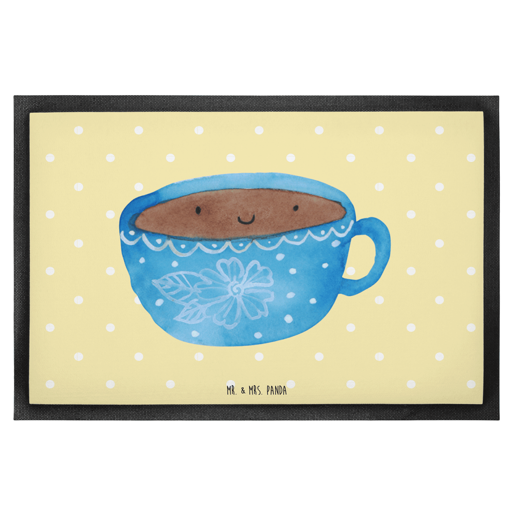 Fußmatte Kaffee Tasse Kaffee, Tasse, Liebe, Geschmack, Genuss, Glücklich Türvorleger, Schmutzmatte, Fußabtreter, Matte, Schmutzfänger, Fußabstreifer, Schmutzfangmatte, Türmatte, Motivfußmatte,  Haustürmatte, Vorleger  süße Tiermotive, gute Laune, lustige Sprüche, Tiere