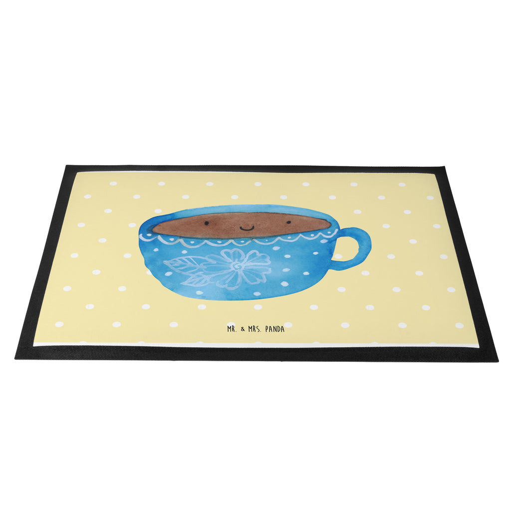 Fußmatte Kaffee Tasse Kaffee, Tasse, Liebe, Geschmack, Genuss, Glücklich Türvorleger, Schmutzmatte, Fußabtreter, Matte, Schmutzfänger, Fußabstreifer, Schmutzfangmatte, Türmatte, Motivfußmatte,  Haustürmatte, Vorleger  süße Tiermotive, gute Laune, lustige Sprüche, Tiere