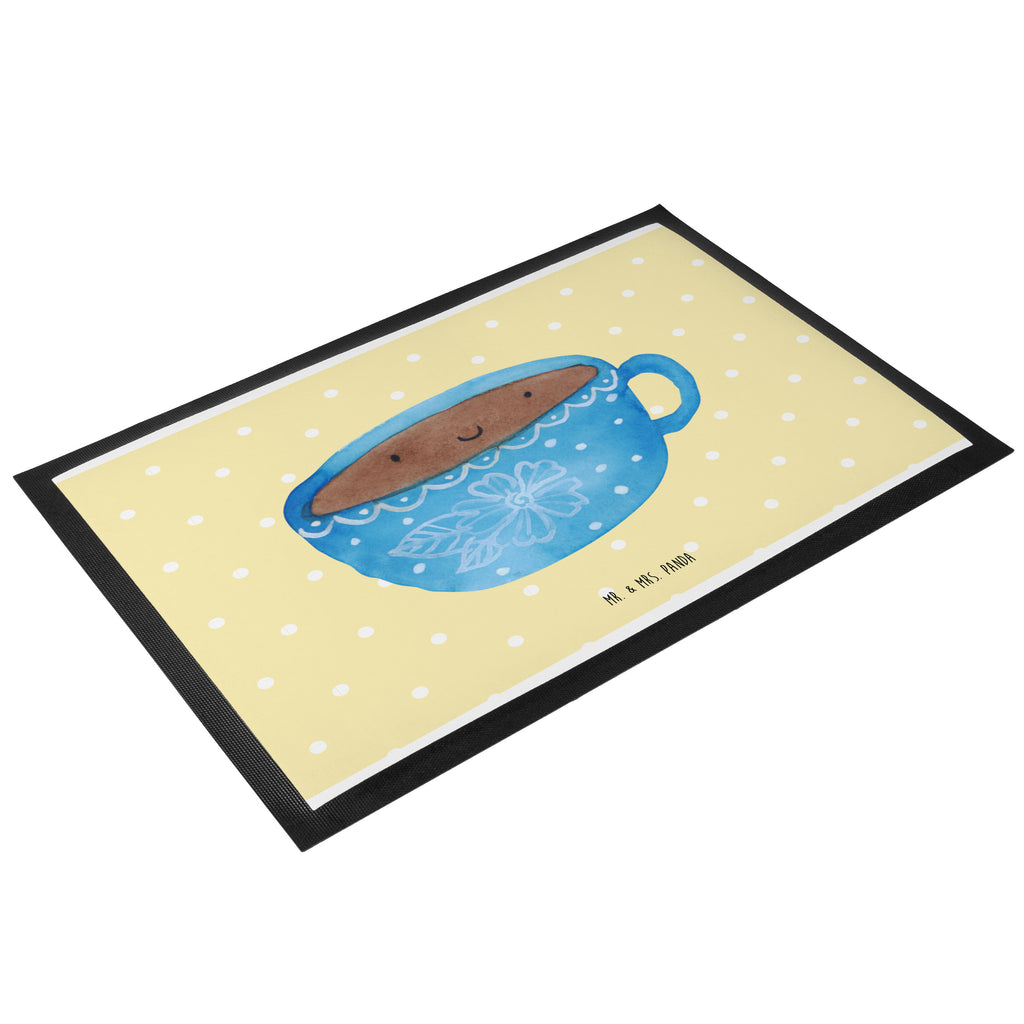 Fußmatte Kaffee Tasse Kaffee, Tasse, Liebe, Geschmack, Genuss, Glücklich Türvorleger, Schmutzmatte, Fußabtreter, Matte, Schmutzfänger, Fußabstreifer, Schmutzfangmatte, Türmatte, Motivfußmatte,  Haustürmatte, Vorleger  süße Tiermotive, gute Laune, lustige Sprüche, Tiere