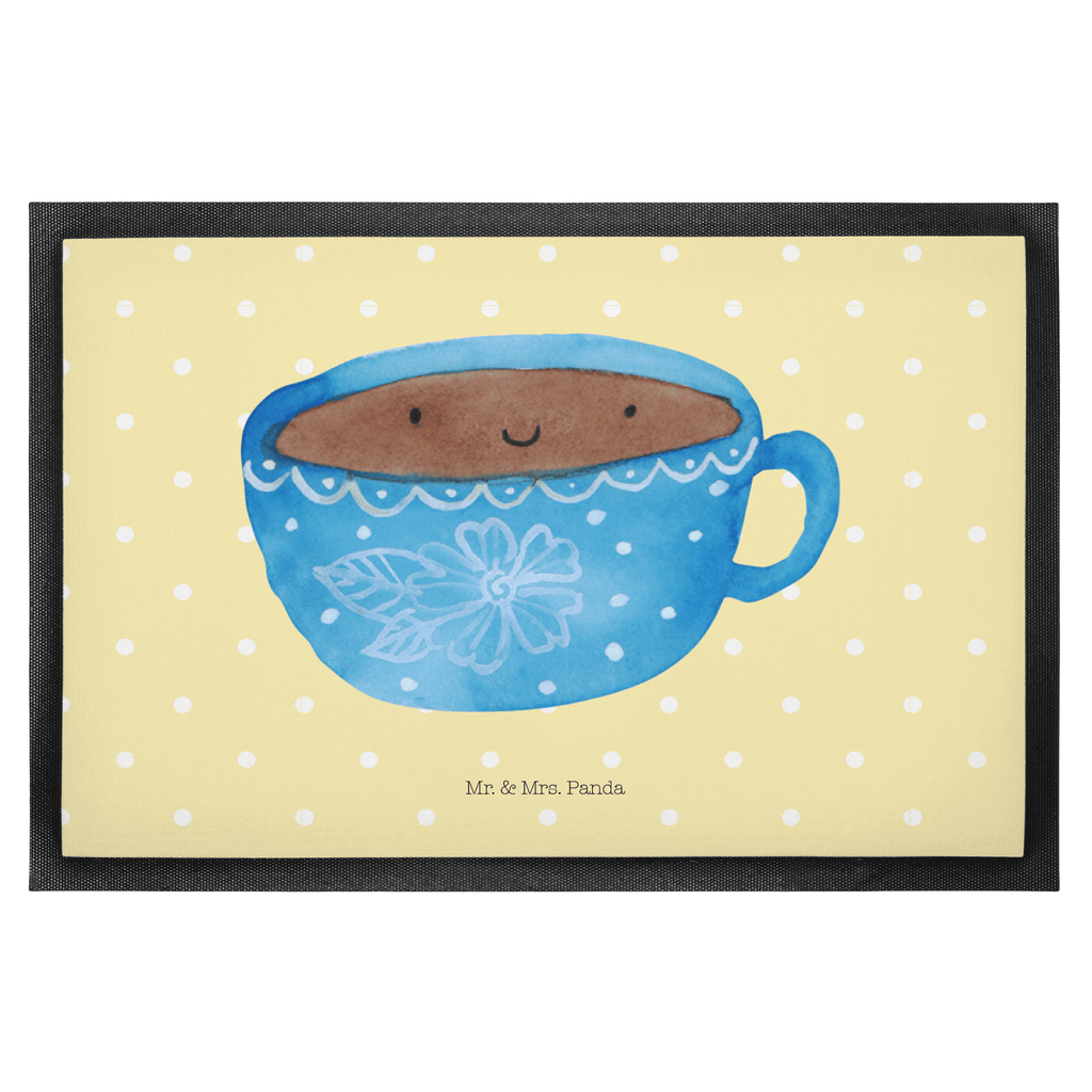Fußmatte Kaffee Tasse Kaffee, Tasse, Liebe, Geschmack, Genuss, Glücklich Türvorleger, Schmutzmatte, Fußabtreter, Matte, Schmutzfänger, Fußabstreifer, Schmutzfangmatte, Türmatte, Motivfußmatte,  Haustürmatte, Vorleger  süße Tiermotive, gute Laune, lustige Sprüche, Tiere