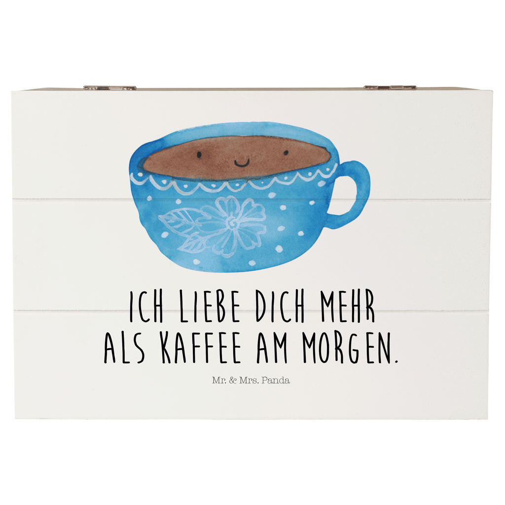 Holzkiste Kaffee Tasse Holzkiste, Kiste, Schatzkiste, Truhe, Schatulle, XXL, Erinnerungsbox, Erinnerungskiste, Dekokiste, Aufbewahrungsbox, Tiermotive, Gute Laune, lustige Sprüche, Tiere, Kaffee, Tasse, Liebe, Geschmack, Genuss, Glücklich