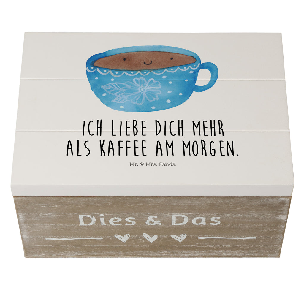 Holzkiste Kaffee Tasse Holzkiste, Kiste, Schatzkiste, Truhe, Schatulle, XXL, Erinnerungsbox, Erinnerungskiste, Dekokiste, Aufbewahrungsbox, Tiermotive, Gute Laune, lustige Sprüche, Tiere, Kaffee, Tasse, Liebe, Geschmack, Genuss, Glücklich
