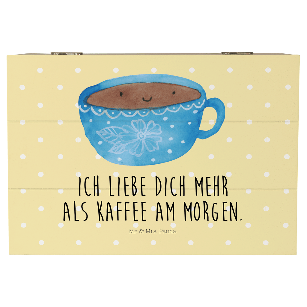 Holzkiste Kaffee Tasse Holzkiste, Kiste, Schatzkiste, Truhe, Schatulle, XXL, Erinnerungsbox, Erinnerungskiste, Dekokiste, Aufbewahrungsbox, Tiermotive, Gute Laune, lustige Sprüche, Tiere, Kaffee, Tasse, Liebe, Geschmack, Genuss, Glücklich