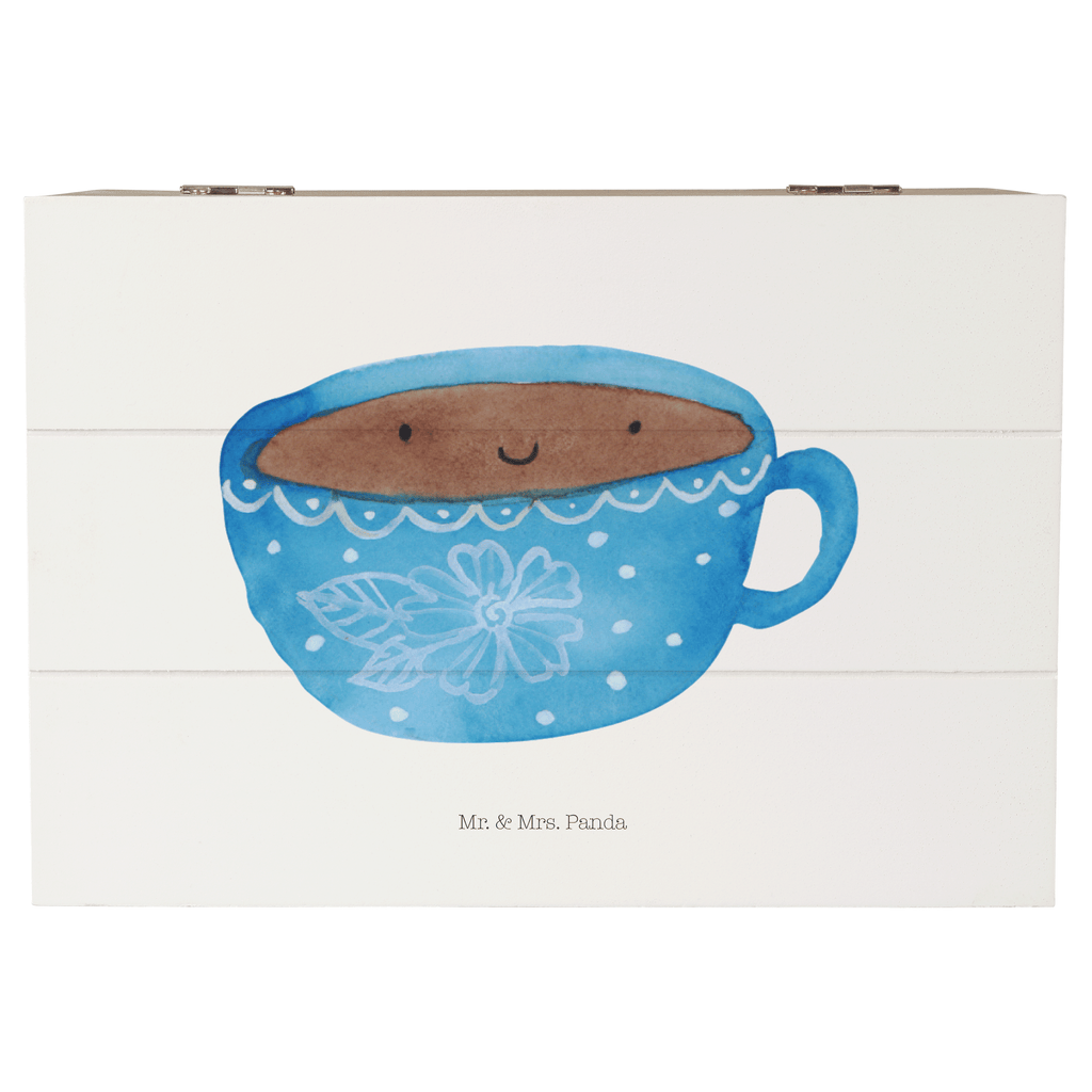 Holzkiste Kaffee Tasse Holzkiste, Kiste, Schatzkiste, Truhe, Schatulle, XXL, Erinnerungsbox, Erinnerungskiste, Dekokiste, Aufbewahrungsbox, Tiermotive, Gute Laune, lustige Sprüche, Tiere, Kaffee, Tasse, Liebe, Geschmack, Genuss, Glücklich