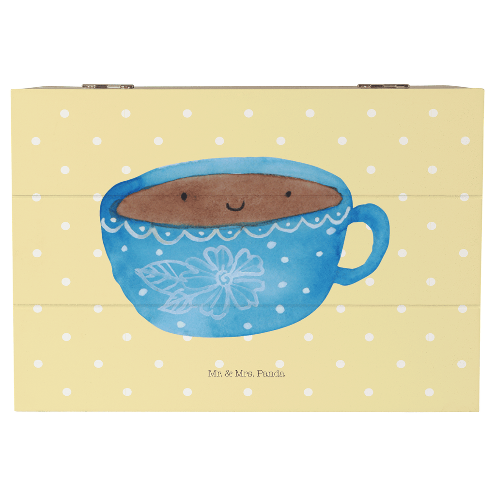 Holzkiste Kaffee Tasse Holzkiste, Kiste, Schatzkiste, Truhe, Schatulle, XXL, Erinnerungsbox, Erinnerungskiste, Dekokiste, Aufbewahrungsbox, Tiermotive, Gute Laune, lustige Sprüche, Tiere, Kaffee, Tasse, Liebe, Geschmack, Genuss, Glücklich
