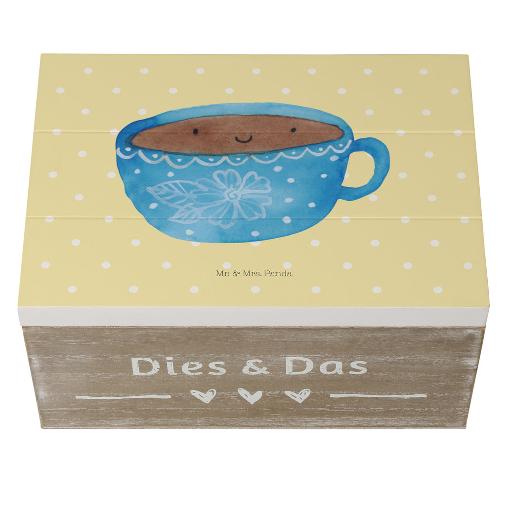 Holzkiste Kaffee Tasse Holzkiste, Kiste, Schatzkiste, Truhe, Schatulle, XXL, Erinnerungsbox, Erinnerungskiste, Dekokiste, Aufbewahrungsbox, Tiermotive, Gute Laune, lustige Sprüche, Tiere, Kaffee, Tasse, Liebe, Geschmack, Genuss, Glücklich