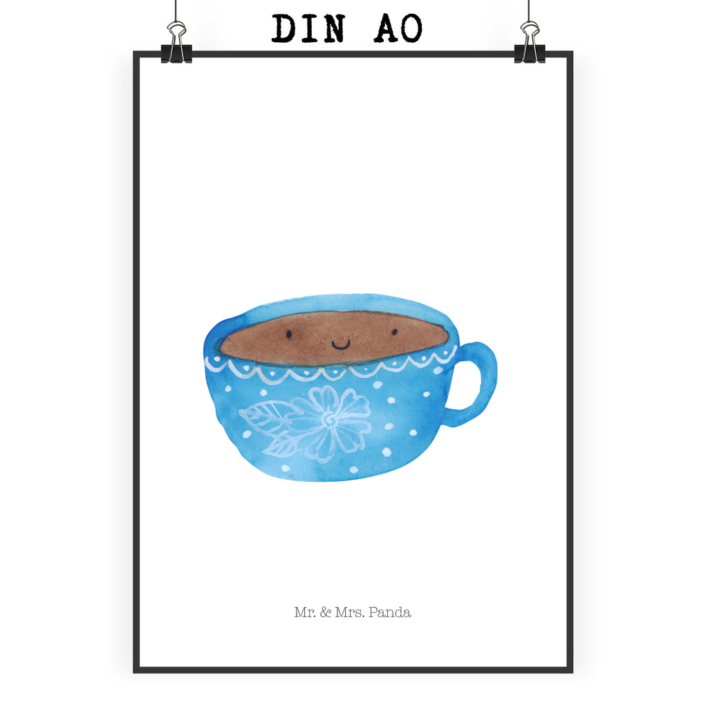 Poster Kaffee Tasse Poster, Wandposter, Bild, Wanddeko, Küchenposter, Kinderposter, Wanddeko Bild, Raumdekoration, Wanddekoration, Handgemaltes Poster, Mr. & Mrs. Panda Poster, Designposter, Kunstdruck, Posterdruck, Tiermotive, Gute Laune, lustige Sprüche, Tiere, Kaffee, Tasse, Liebe, Geschmack, Genuss, Glücklich