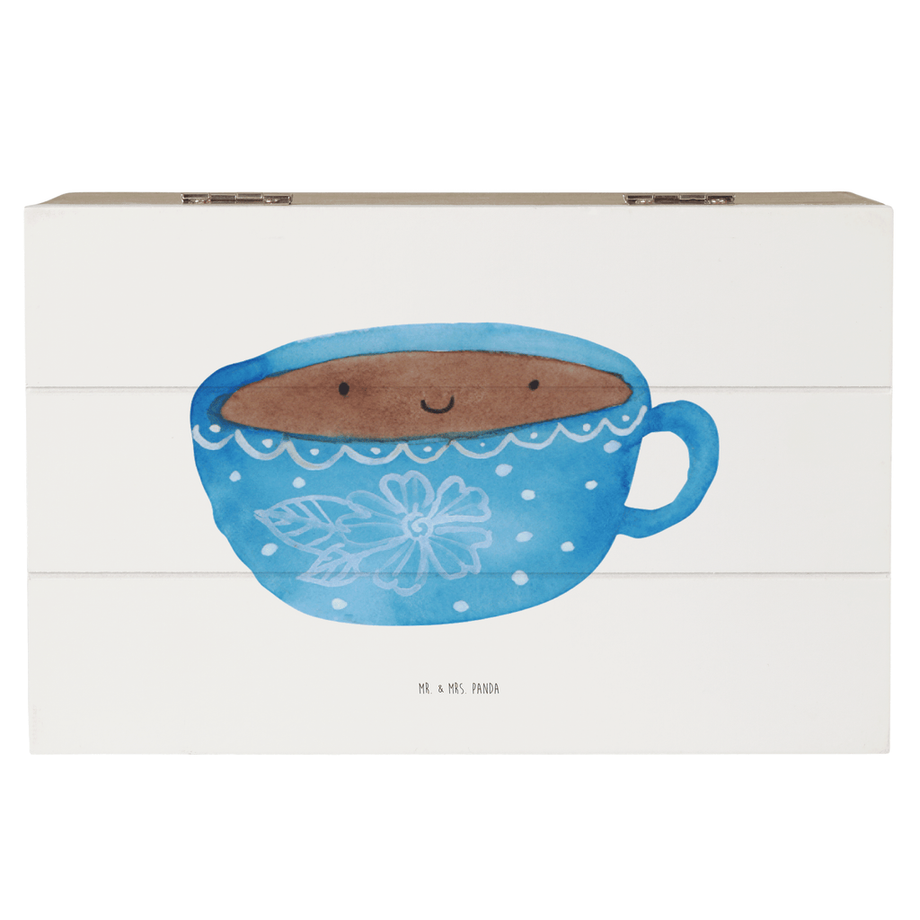 Holzkiste Kaffee Tasse Holzkiste, Kiste, Schatzkiste, Truhe, Schatulle, XXL, Erinnerungsbox, Erinnerungskiste, Dekokiste, Aufbewahrungsbox, Tiermotive, Gute Laune, lustige Sprüche, Tiere, Kaffee, Tasse, Liebe, Geschmack, Genuss, Glücklich