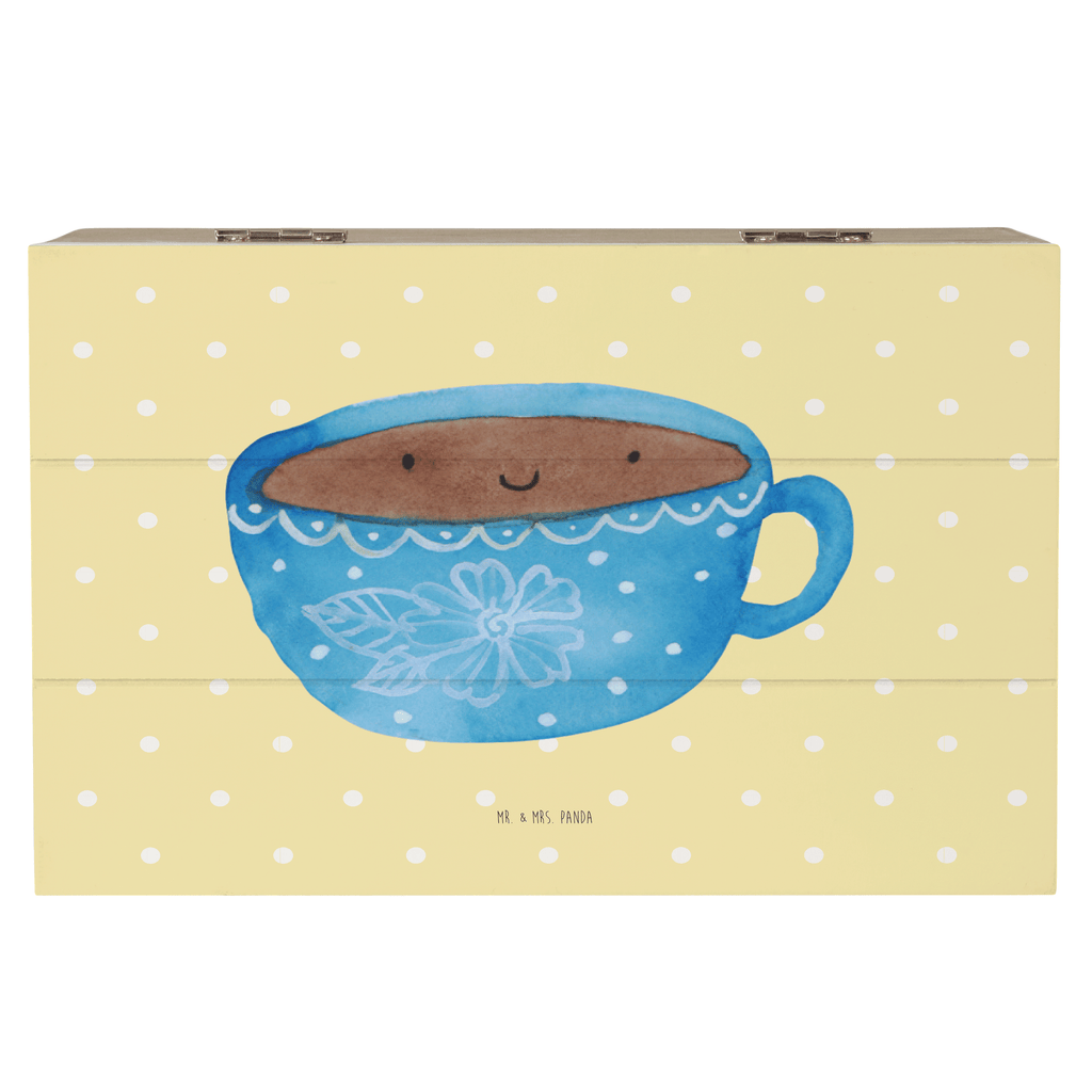 Holzkiste Kaffee Tasse Holzkiste, Kiste, Schatzkiste, Truhe, Schatulle, XXL, Erinnerungsbox, Erinnerungskiste, Dekokiste, Aufbewahrungsbox, Tiermotive, Gute Laune, lustige Sprüche, Tiere, Kaffee, Tasse, Liebe, Geschmack, Genuss, Glücklich