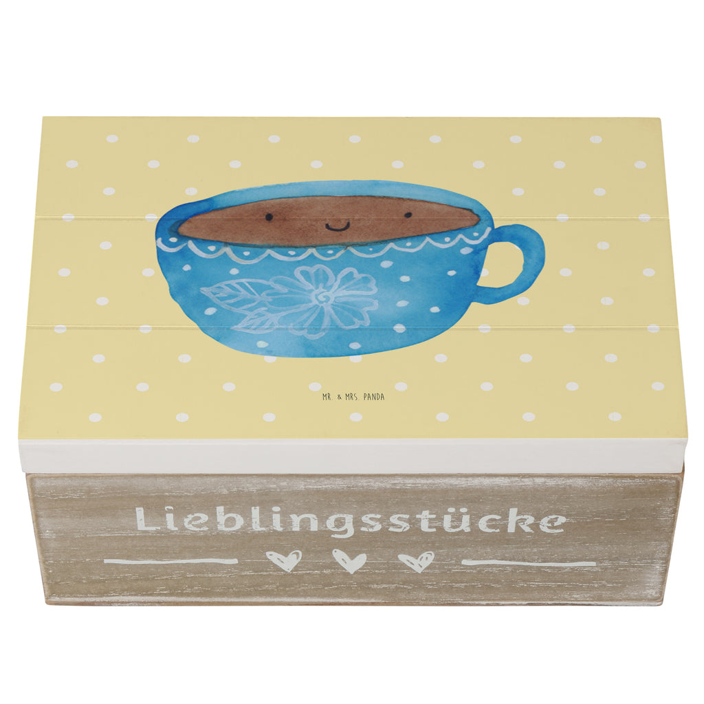 Holzkiste Kaffee Tasse Holzkiste, Kiste, Schatzkiste, Truhe, Schatulle, XXL, Erinnerungsbox, Erinnerungskiste, Dekokiste, Aufbewahrungsbox, Tiermotive, Gute Laune, lustige Sprüche, Tiere, Kaffee, Tasse, Liebe, Geschmack, Genuss, Glücklich