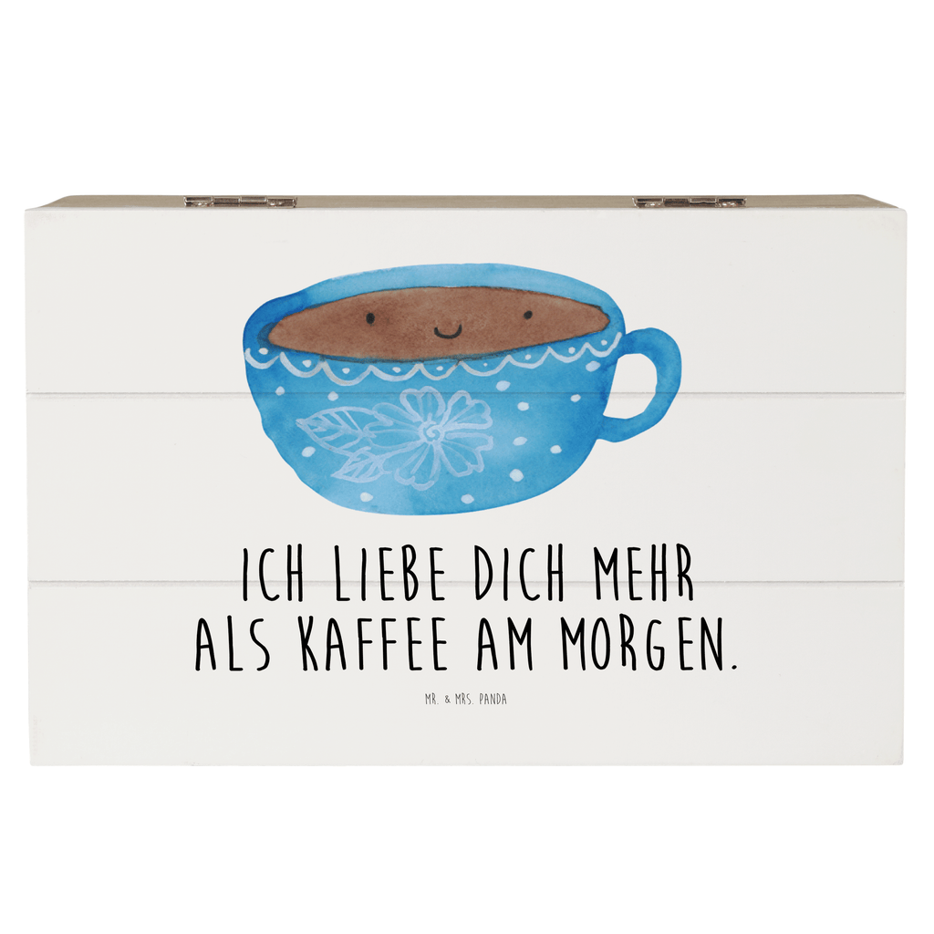 Holzkiste Kaffee Tasse Holzkiste, Kiste, Schatzkiste, Truhe, Schatulle, XXL, Erinnerungsbox, Erinnerungskiste, Dekokiste, Aufbewahrungsbox, Tiermotive, Gute Laune, lustige Sprüche, Tiere, Kaffee, Tasse, Liebe, Geschmack, Genuss, Glücklich