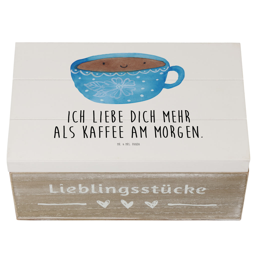 Holzkiste Kaffee Tasse Holzkiste, Kiste, Schatzkiste, Truhe, Schatulle, XXL, Erinnerungsbox, Erinnerungskiste, Dekokiste, Aufbewahrungsbox, Tiermotive, Gute Laune, lustige Sprüche, Tiere, Kaffee, Tasse, Liebe, Geschmack, Genuss, Glücklich