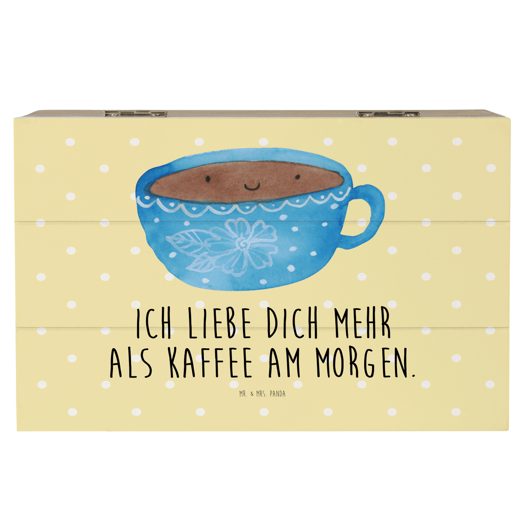 Holzkiste Kaffee Tasse Holzkiste, Kiste, Schatzkiste, Truhe, Schatulle, XXL, Erinnerungsbox, Erinnerungskiste, Dekokiste, Aufbewahrungsbox, Tiermotive, Gute Laune, lustige Sprüche, Tiere, Kaffee, Tasse, Liebe, Geschmack, Genuss, Glücklich