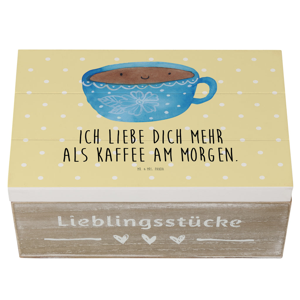 Holzkiste Kaffee Tasse Holzkiste, Kiste, Schatzkiste, Truhe, Schatulle, XXL, Erinnerungsbox, Erinnerungskiste, Dekokiste, Aufbewahrungsbox, Tiermotive, Gute Laune, lustige Sprüche, Tiere, Kaffee, Tasse, Liebe, Geschmack, Genuss, Glücklich