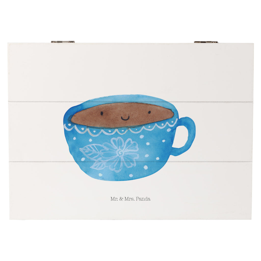 Holzkiste Kaffee Tasse Holzkiste, Kiste, Schatzkiste, Truhe, Schatulle, XXL, Erinnerungsbox, Erinnerungskiste, Dekokiste, Aufbewahrungsbox, Tiermotive, Gute Laune, lustige Sprüche, Tiere, Kaffee, Tasse, Liebe, Geschmack, Genuss, Glücklich