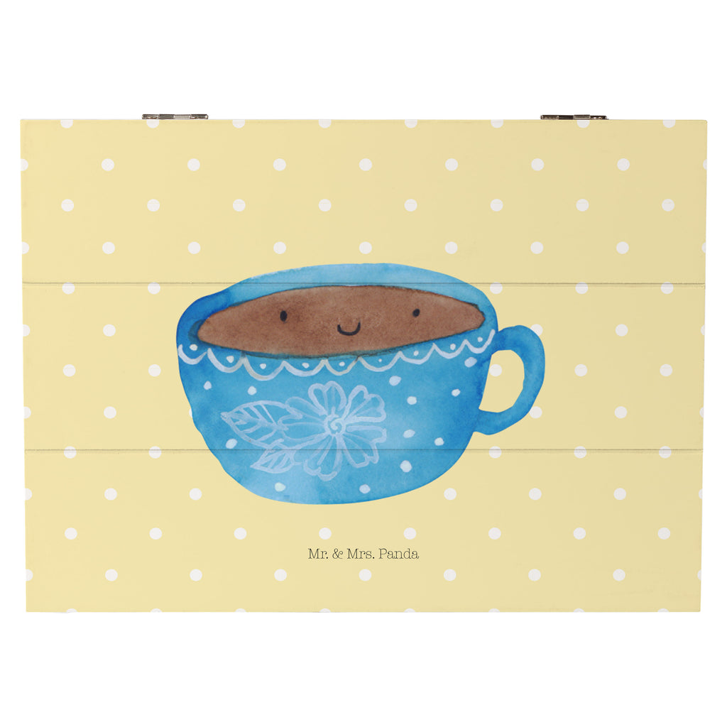 Holzkiste Kaffee Tasse Holzkiste, Kiste, Schatzkiste, Truhe, Schatulle, XXL, Erinnerungsbox, Erinnerungskiste, Dekokiste, Aufbewahrungsbox, Tiermotive, Gute Laune, lustige Sprüche, Tiere, Kaffee, Tasse, Liebe, Geschmack, Genuss, Glücklich